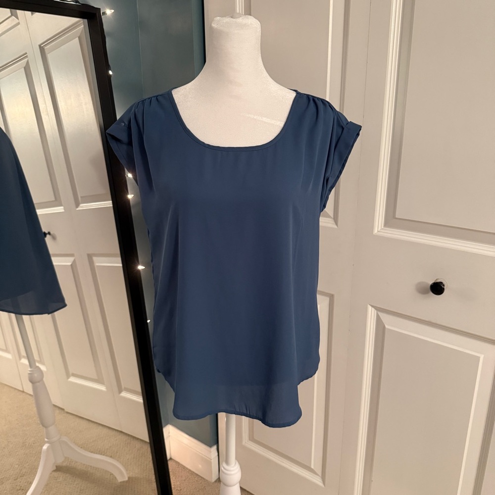 Sheer Blue Women's Top - medium